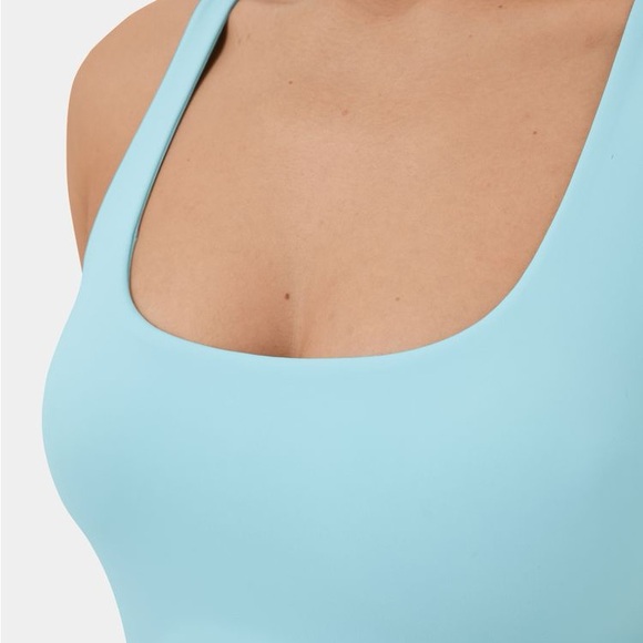 Halara Play dress, Airy Backless Crisscross Layered Ruffle Mini Cool Touch Sz L - Picture 8 of 13